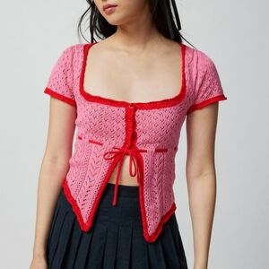 UO Gabriella Flyaway Babydoll Top